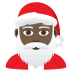 🎅🏿 Santa Claus: dark skin tone display on JoyPixels